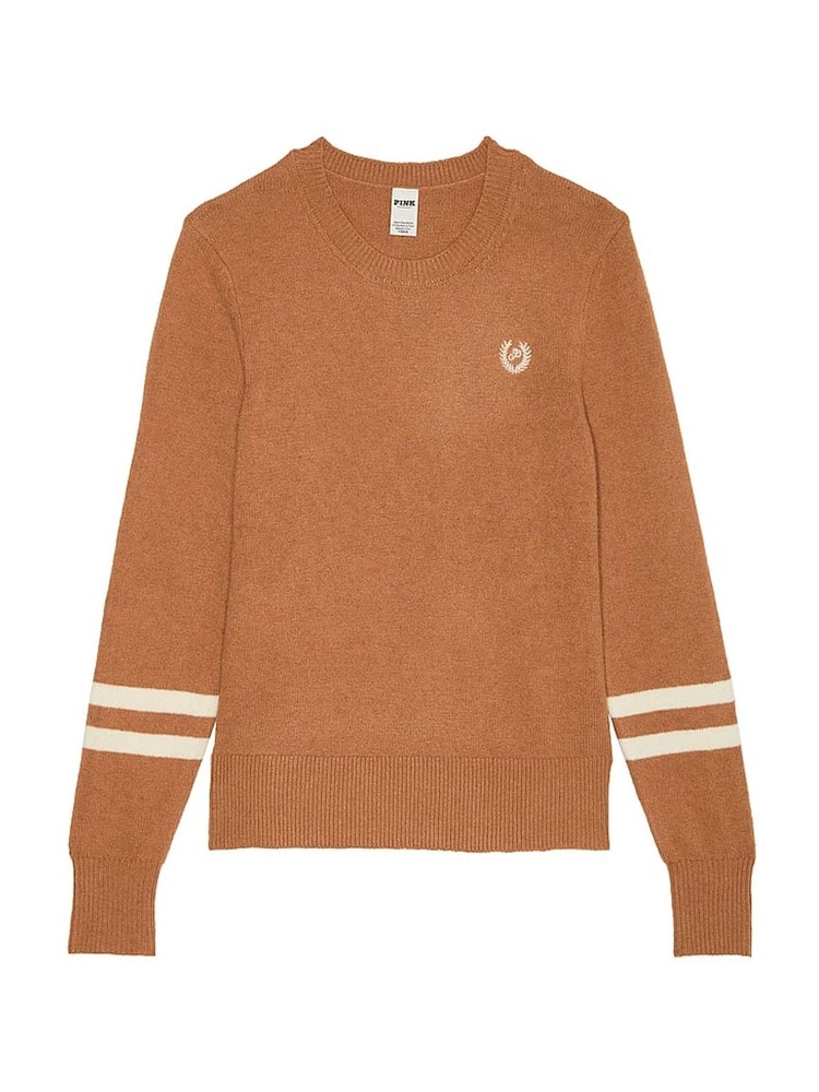 Victoria's Secret PINK Toffee Brown Knitted Jumper - Image 1 of 1 Victoria's Secret PINK Toffee Brown Knitted Jumper - Image 1 of 1