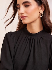 Friends Like These Black Jersey High Neck Top - Image 2 of 4