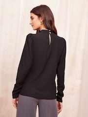 Friends Like These Black Jersey High Neck Top - Image 4 of 4