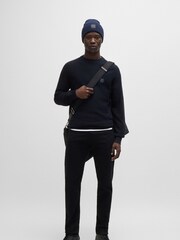 BOSS Navy Logo Patch Jumper - Image 3 of 5