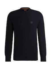 BOSS Navy Logo Patch Jumper - Image 5 of 5