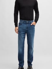 BOSS Blue Regular Fit Maine Comfort-Stretch Denim Jeans - Image 1 of 5