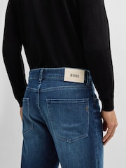 BOSS Blue Regular Fit Maine Comfort-Stretch Denim Jeans - Image 3 of 5