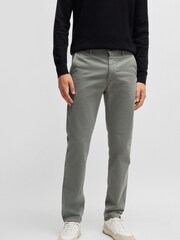 BOSS Grey Slim Chino Trousers - Image 1 of 5