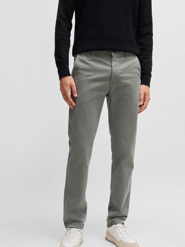 BOSS Grey Slim Chino Trousers - Image 1 of 5