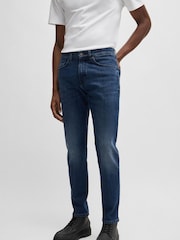 BOSS Light Blue Regular Fit Maine Comfort-Stretch Denim Jeans - Image 1 of 5