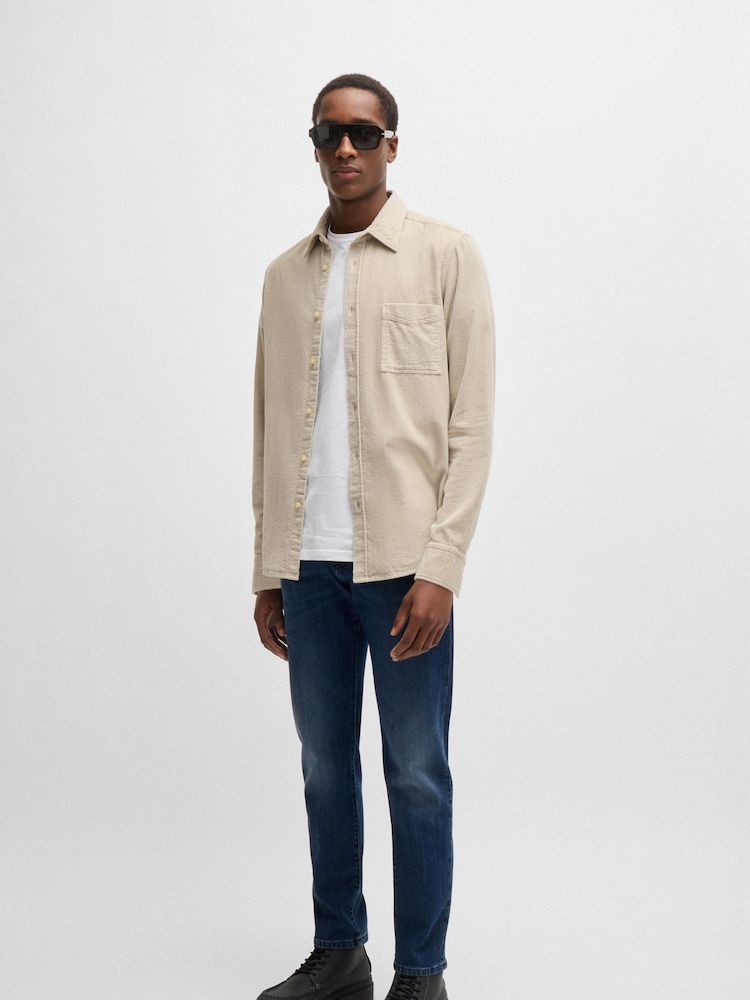 BOSS Light Blue Regular Fit Maine Comfort-Stretch Denim Jeans - Image 2 of 5