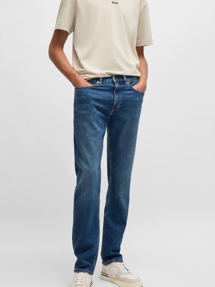 BOSS Blue Slim Fit Delaware Comfort Stretch Denim Jeans - Image 1 of 5