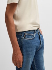 BOSS Blue Slim Fit Delaware Comfort Stretch Denim Jeans - Image 3 of 5