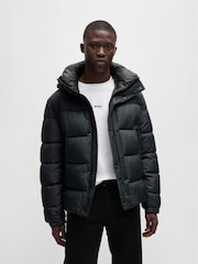 BOSS Black Branded Snap Jacket With Water Repellent Finish - Image 1 of 6