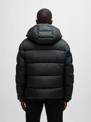 BOSS Black Branded Snap Jacket With Water Repellent Finish - Image 2 of 6
