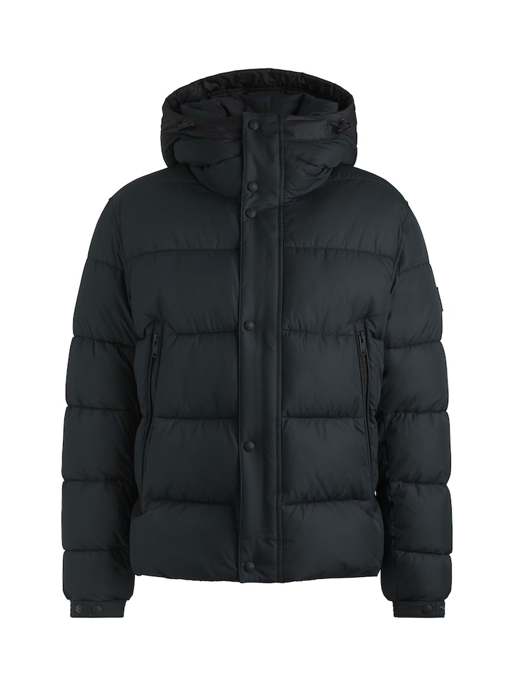 BOSS Black Branded Snap Jacket With Water Repellent Finish - Image 6 of 6