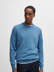 BOSS Blue Logo Patch Jumper - Image 1 of 5