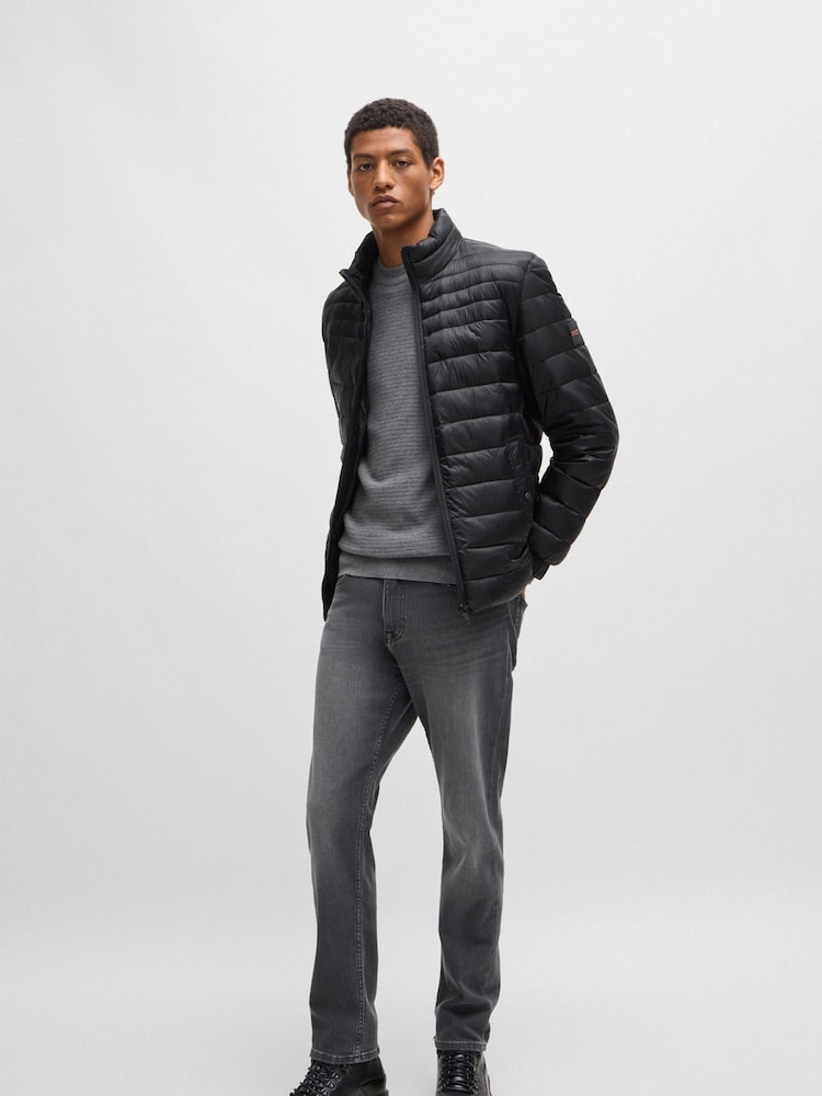 BOSS Grey Logo Patch Jumper - Image 2 of 5