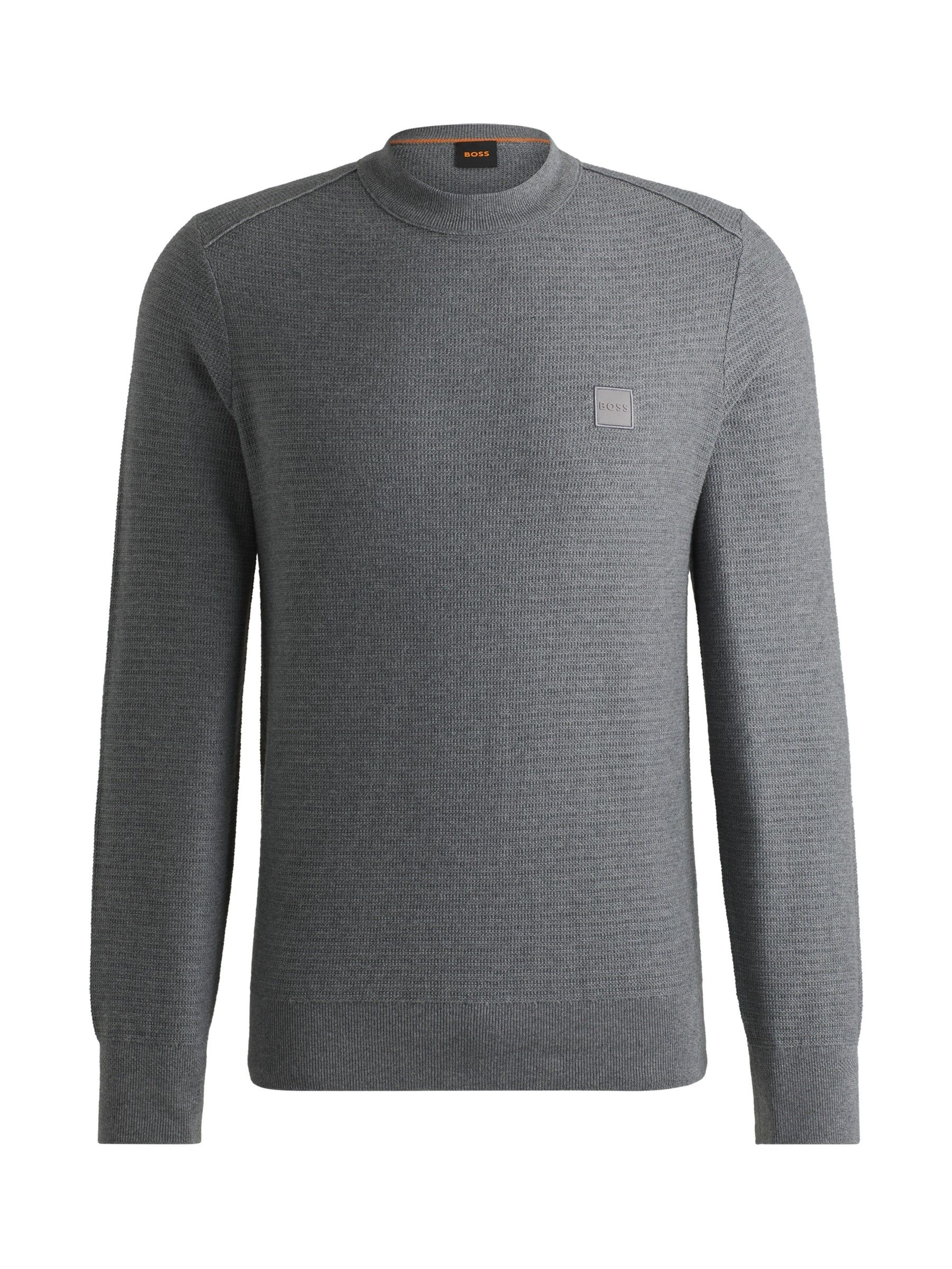 Buy BOSS Grey Logo Patch Jumper from Next Luxembourg