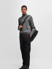 BOSS Grey Rollneck Cashmere Blend Sweater - Image 2 of 5