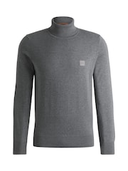 BOSS Grey Rollneck Cashmere Blend Sweater - Image 5 of 5