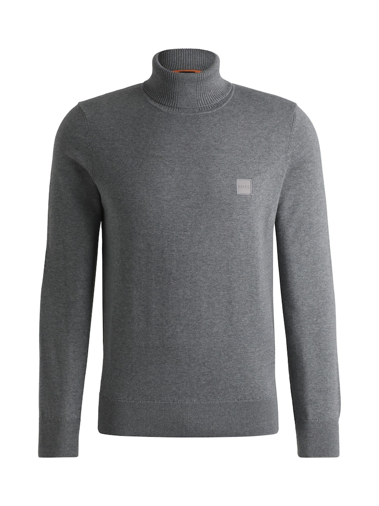 BOSS Grey Rollneck Cashmere Blend Sweater - Image 5 of 5
