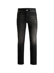 Серый - BOSS Slim Fit Delaware Comfort Stretch Denim Jeans - Image 5 of 5
