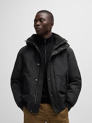 BOSS Black Water Repellent Parka Fleece Collar Lining Jacket - Image 1 of 6