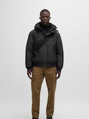 BOSS Black Water Repellent Parka Fleece Collar Lining Jacket - Image 3 of 6
