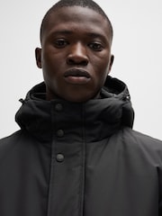 BOSS Black Water Repellent Parka Fleece Collar Lining Jacket - Image 5 of 6