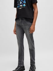 Серебряный - BOSS Slim Fit Delaware Comfort Stretch Denim Jeans - Image 1 of 5
