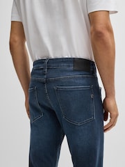 BOSS Blue Slim Fit Jeans In Knitted Denim - Image 4 of 5
