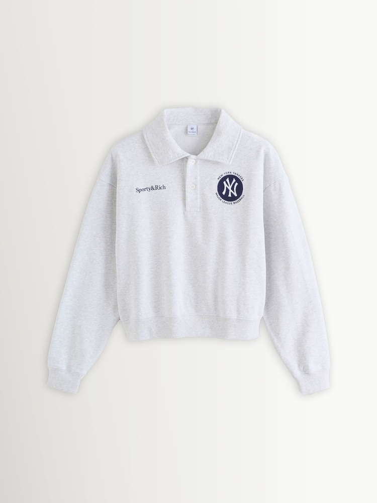 Sporty & Rich Grey World Series Polo Shirt - Image 6 of 6 Sporty & Rich Grey World Series Polo Shirt - Image 6 of 6