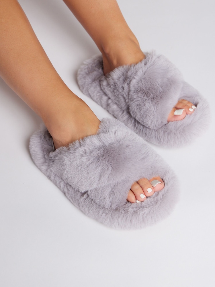 Тапочки с поперечными полосками Boux Avenue - Изображение 1 из 5