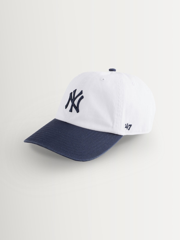 Sporty & Rich White Yankees Serif Hat - Image 2 of 4