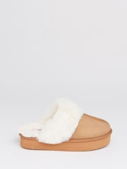 Boux Avenue Platform Suedette Mules Slippers - Image 2 of 4