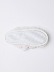 Boux Avenue Cream Bow Embroidered Mules Slippers - Image 4 of 5