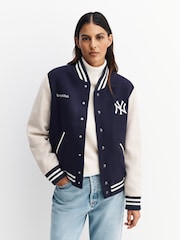 Sporty & Rich Blue Champions Wool Varsity Jacket - Image 1 of 7
