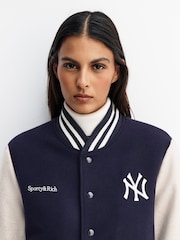 Sporty & Rich Blue Champions Wool Varsity Jacket - Image 5 of 7
