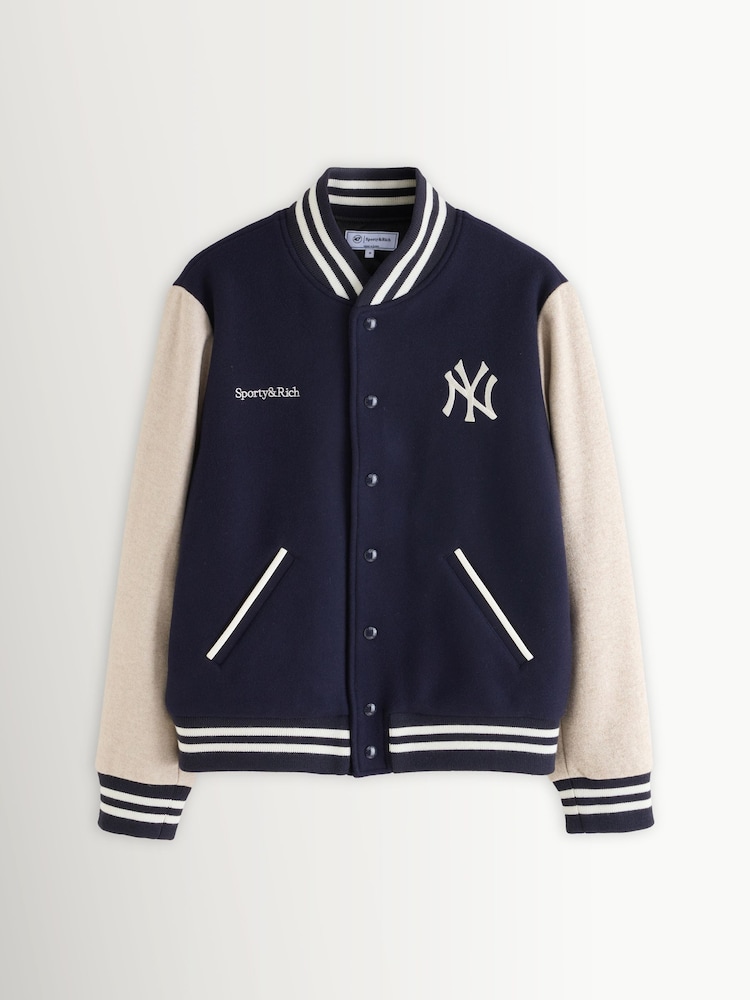 Sporty & Rich Blue Champions Wool Varsity Jacket - Image 7 of 7