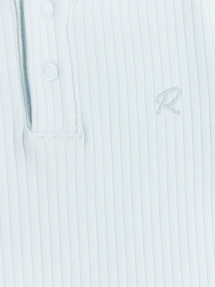 River Island Blue Baby Boys Grandad Rib Top and Leggings Set - Image 5 of 5