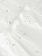 White Sleeveless Broderie Summer Dress (3mths-8yrs) - Image 8 of 9