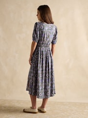 Joules Adele Green Midi Dress - Image 2 of 6