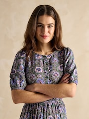 Joules Adele Green Midi Dress - Image 4 of 6