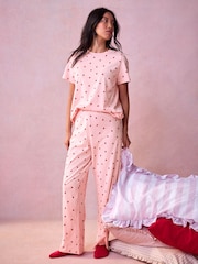 Pink Heart Short Sleeve Pyjamas - Image 2 of 6