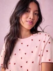 Pink Heart Short Sleeve Pyjamas - Image 3 of 6