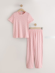 Pink Heart Short Sleeve Pyjamas - Image 4 of 6