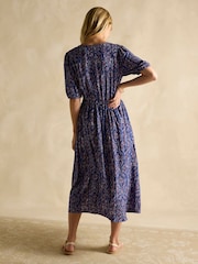 Joules Adele Blue Midi Dress - Image 2 of 6