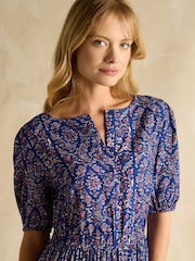 Joules Adele Blue Midi Dress - Image 4 of 6