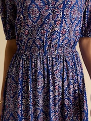Joules Adele Blue Midi Dress - Image 5 of 6