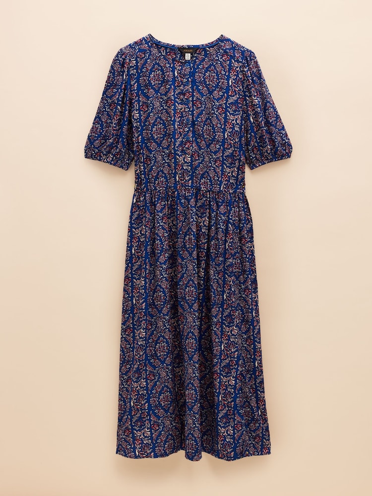 Joules Adele Blue Midi Dress - Image 6 of 6