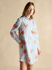 Оранжевый узор - Хлопковое платье-рубашка Joules Phoebe - Image 1 of 7
