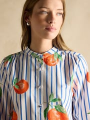 Оранжевый узор - Хлопковое платье-рубашка Joules Phoebe - Image 4 of 7