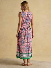 Eliza Multi Linen Wrap Dress - Image 2 of 7